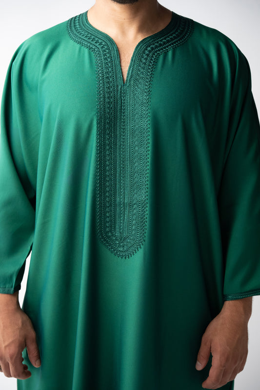 Emerald Green Moroccan Gandoura