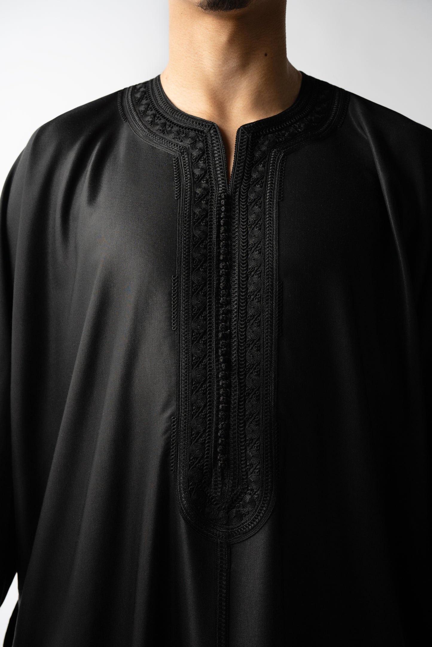 Triple Black Moroccan Gandoura