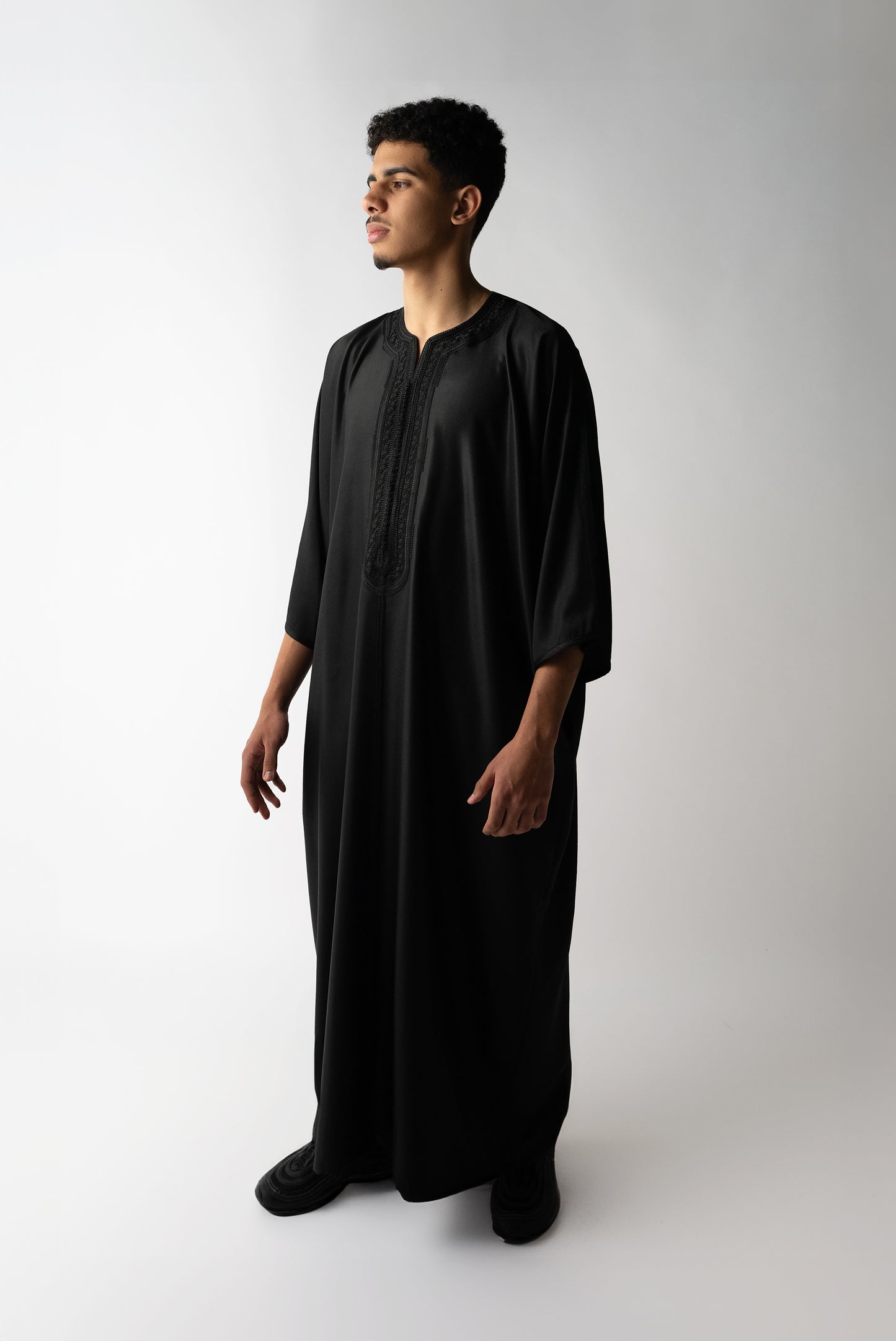 Triple Black Moroccan Gandoura