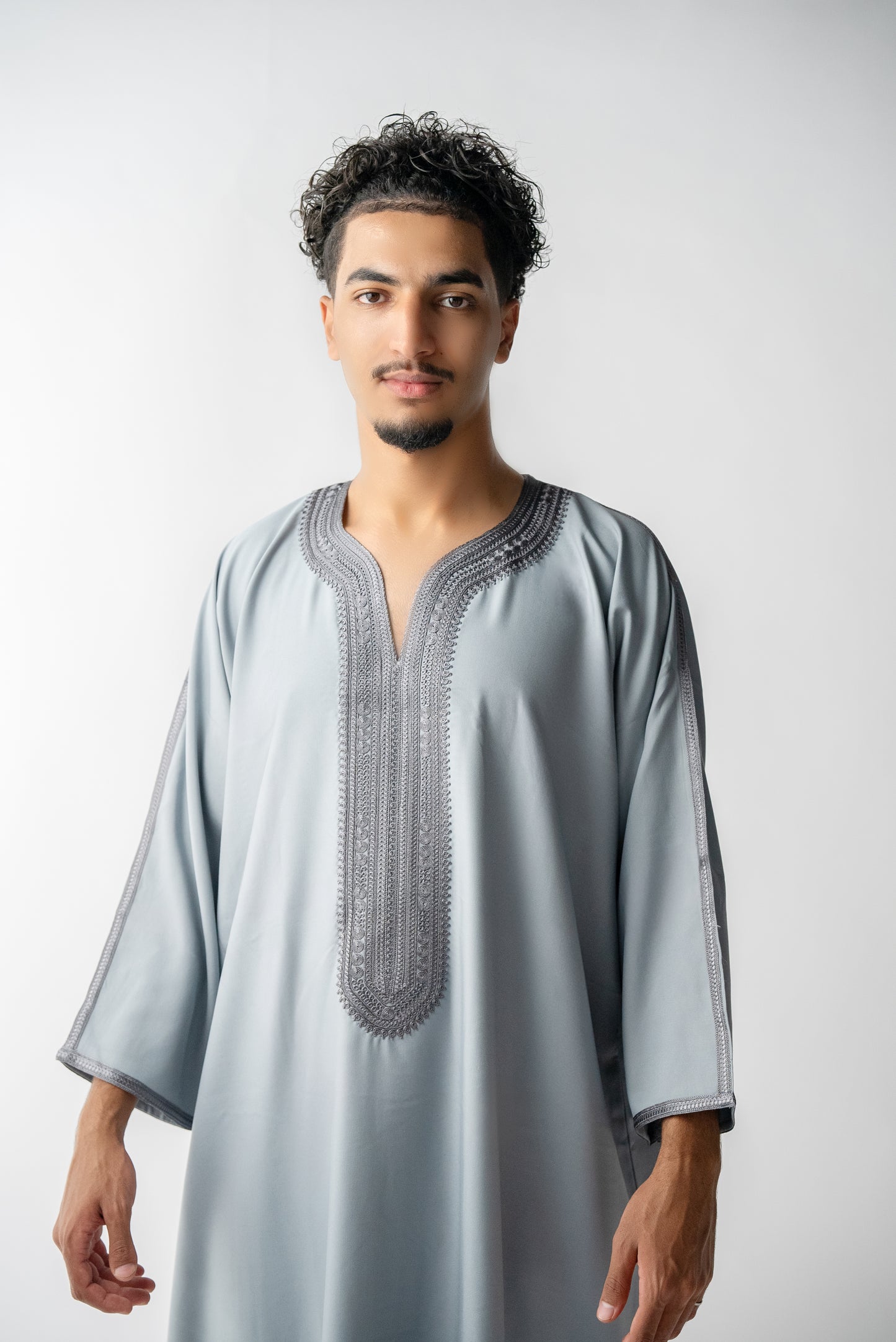 Grey Moroccan Gandoura